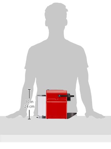 Aleron Inissia – Machine Espresso Compacte, Réservoir 0,7 L, Rouge Rubis