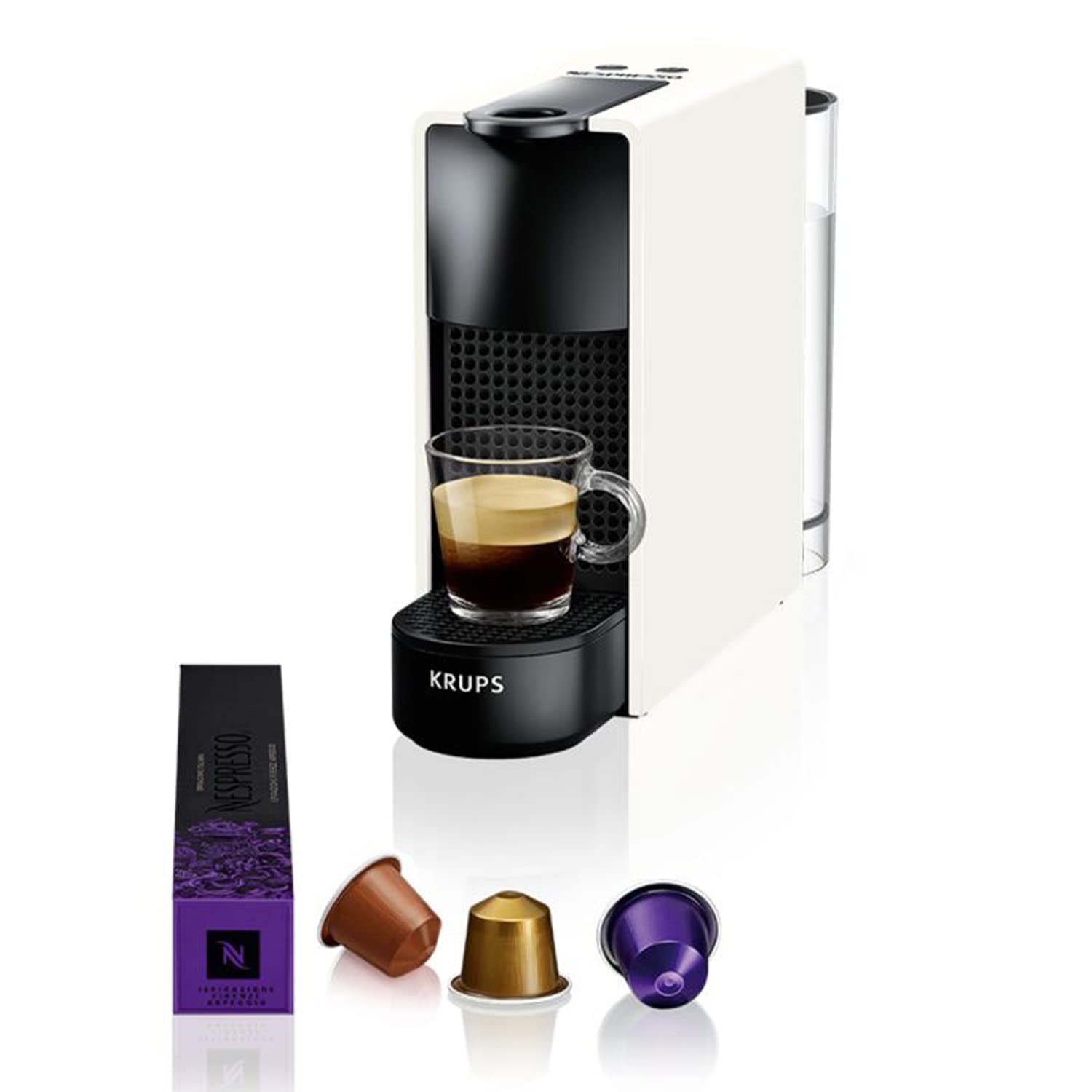 Aleron Essenza Mini – Cafetière à Capsules Ultra-Légère, Blanc Pur