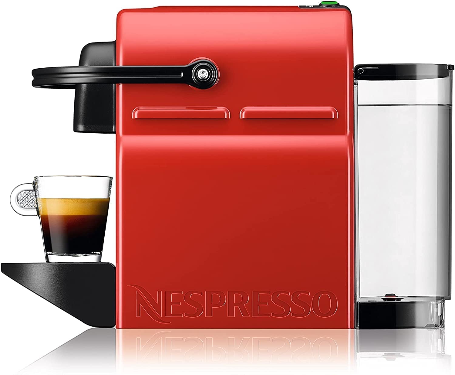 Aleron Inissia – Machine Espresso Compacte, Réservoir 0,7 L, Rouge Rubis