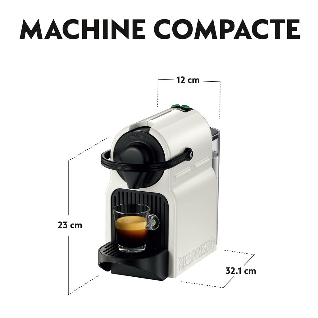 Aleron Inissia – Cafetière Espresso à Capsules, 19 Bars, Blanc