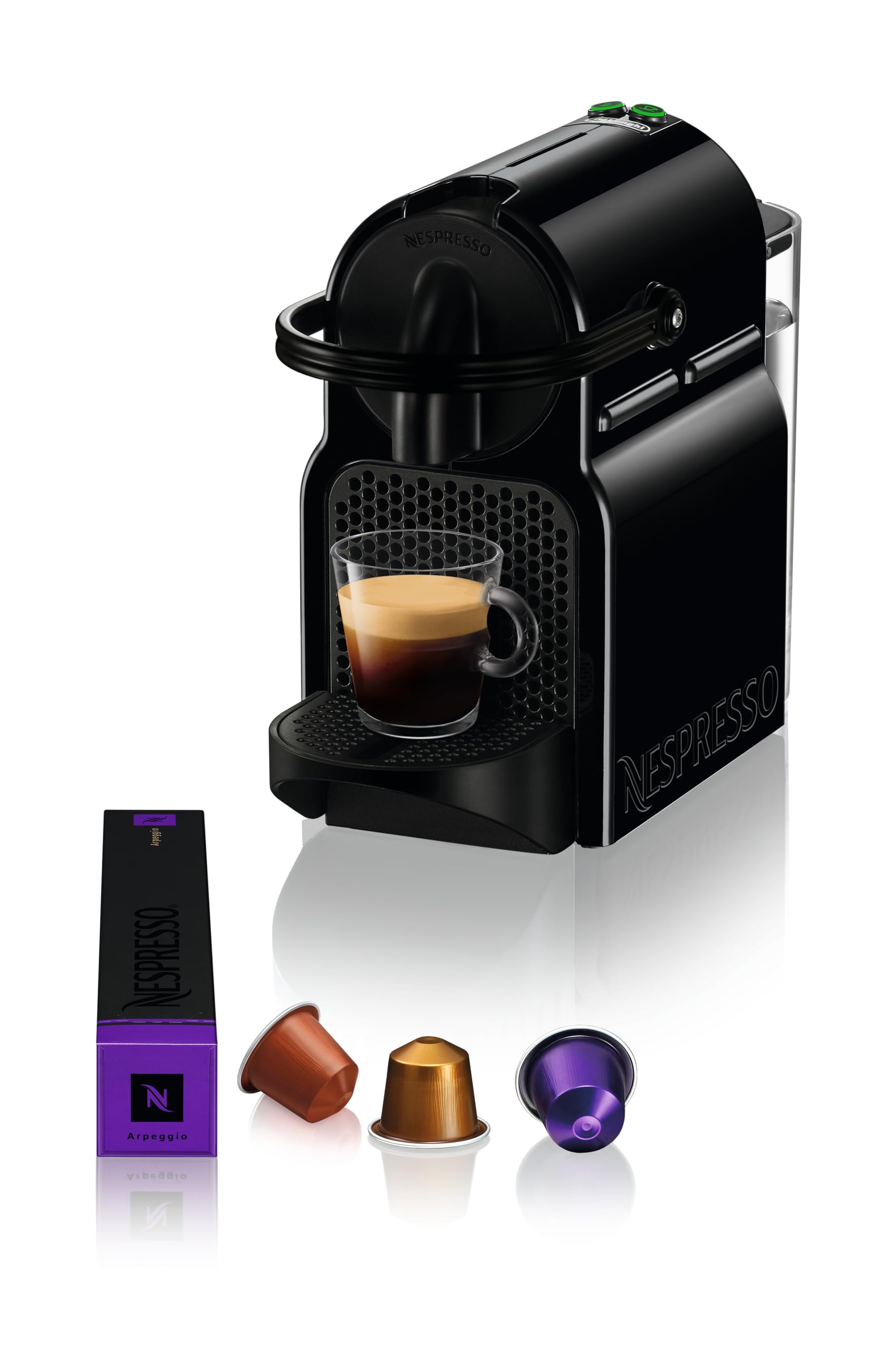 Aleron Inissia – Cafetière à Capsules Automatique, Format Compact, Noir